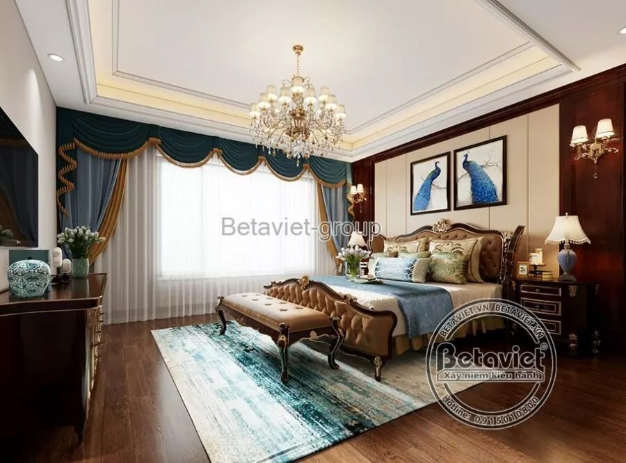 Xu hướng thiết kế nội thất phòng ngủ 40m2 sang trọng – hình 4