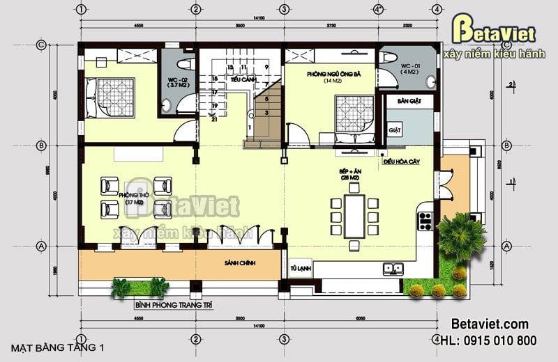 sân vườn biệt thự nhà vườn mini 2 tầng 120m2 Hải Phòng bồn hoa đài nước gia đình ông Đông
