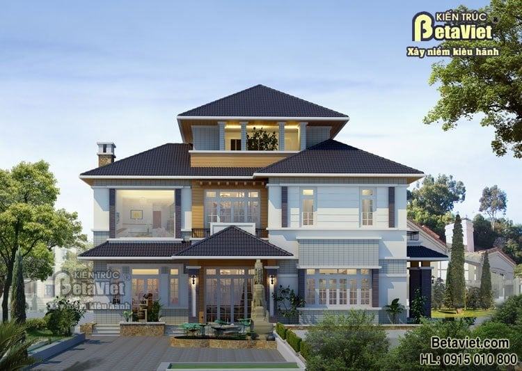 biệt thự nhà vườn mini 2 tầng tối giản trắng sứ Hải Phòng thiết kế Betaviet