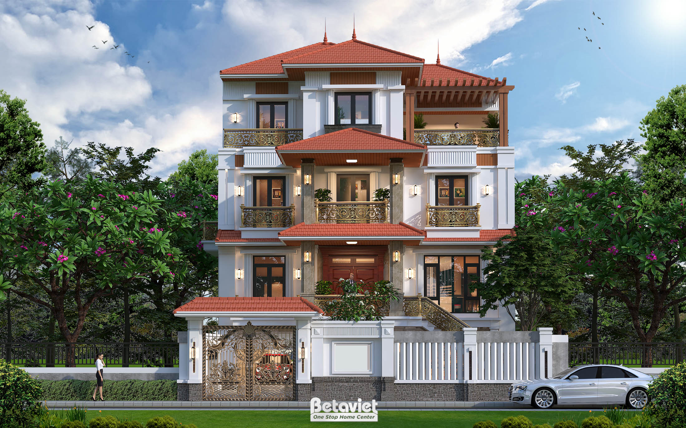 Dự án biệt thự 3 tầng phong cách hiện đại tại Hà Nội KT5515018A