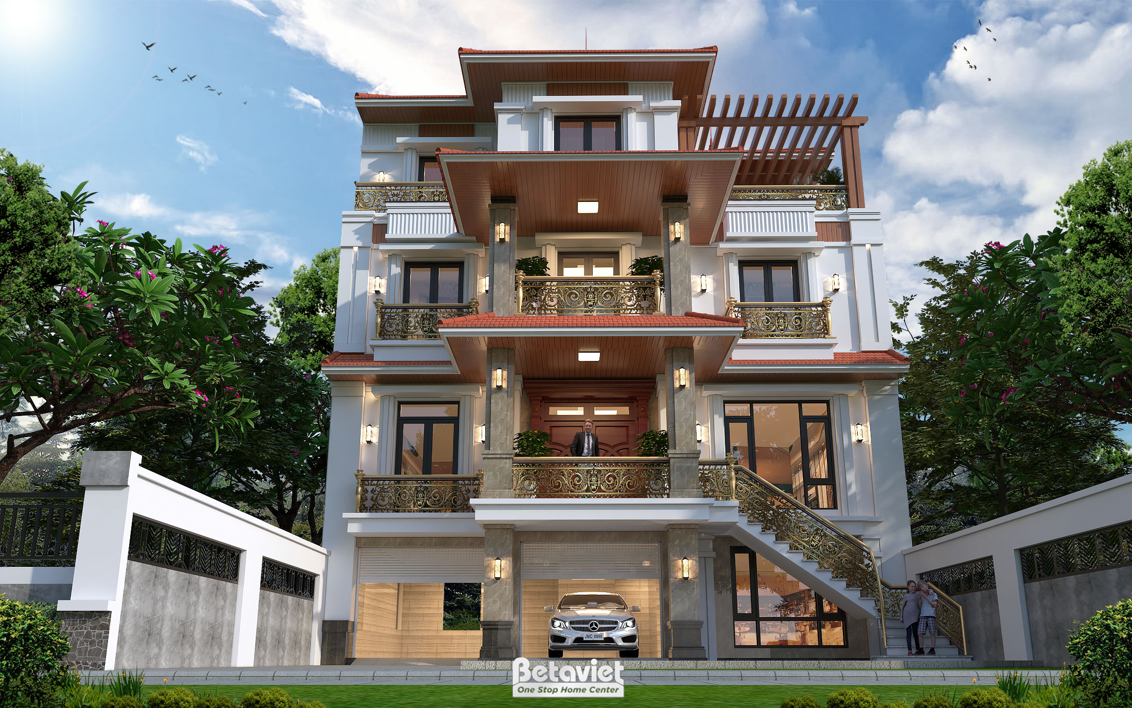 Dự án biệt thự phong cách hiện đại 3 tầng tại Hà Nội KT5515018A