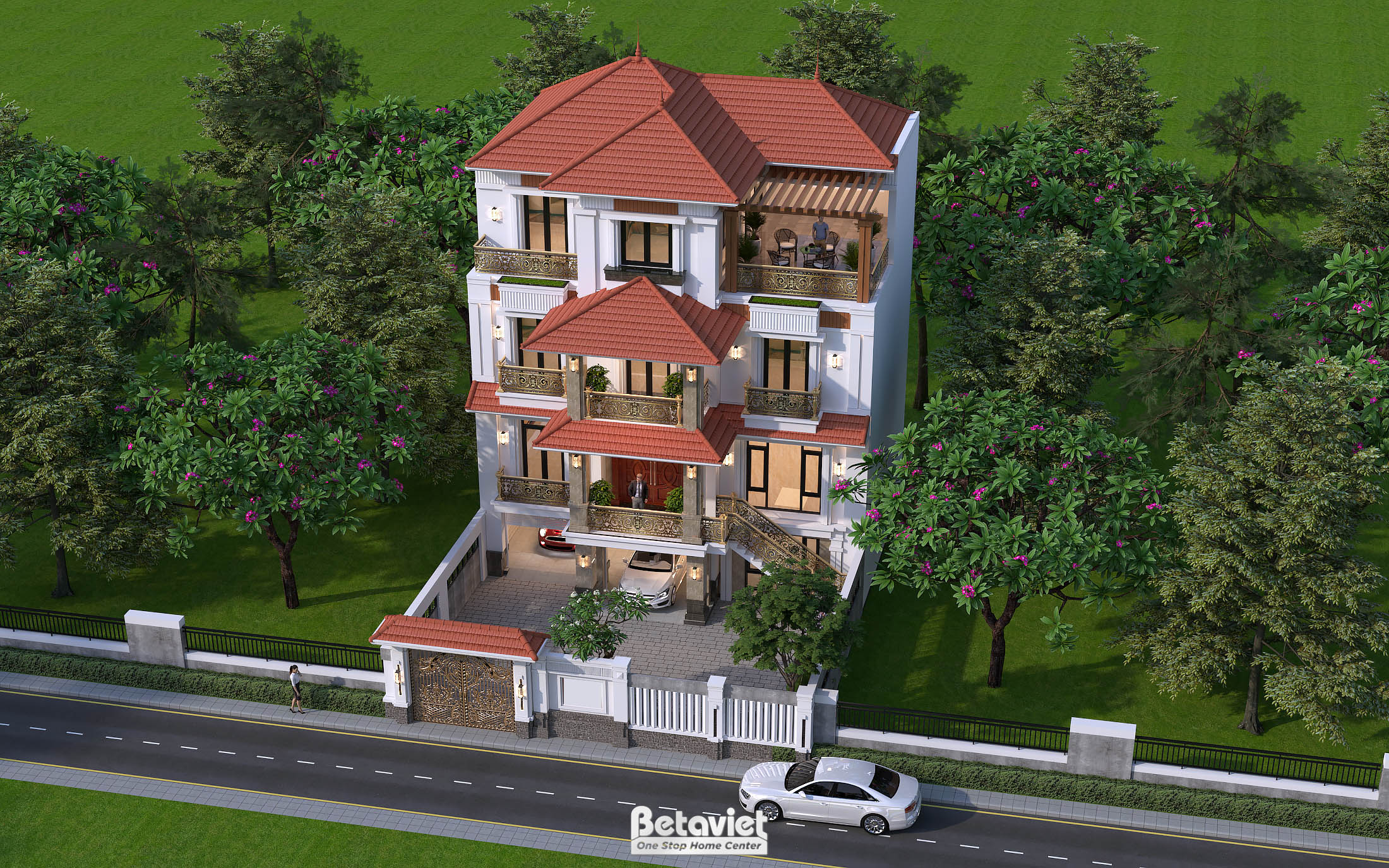 Dự án biệt thự 3 tầng phong cách hiện đại tại Hà Nội KT5515018A