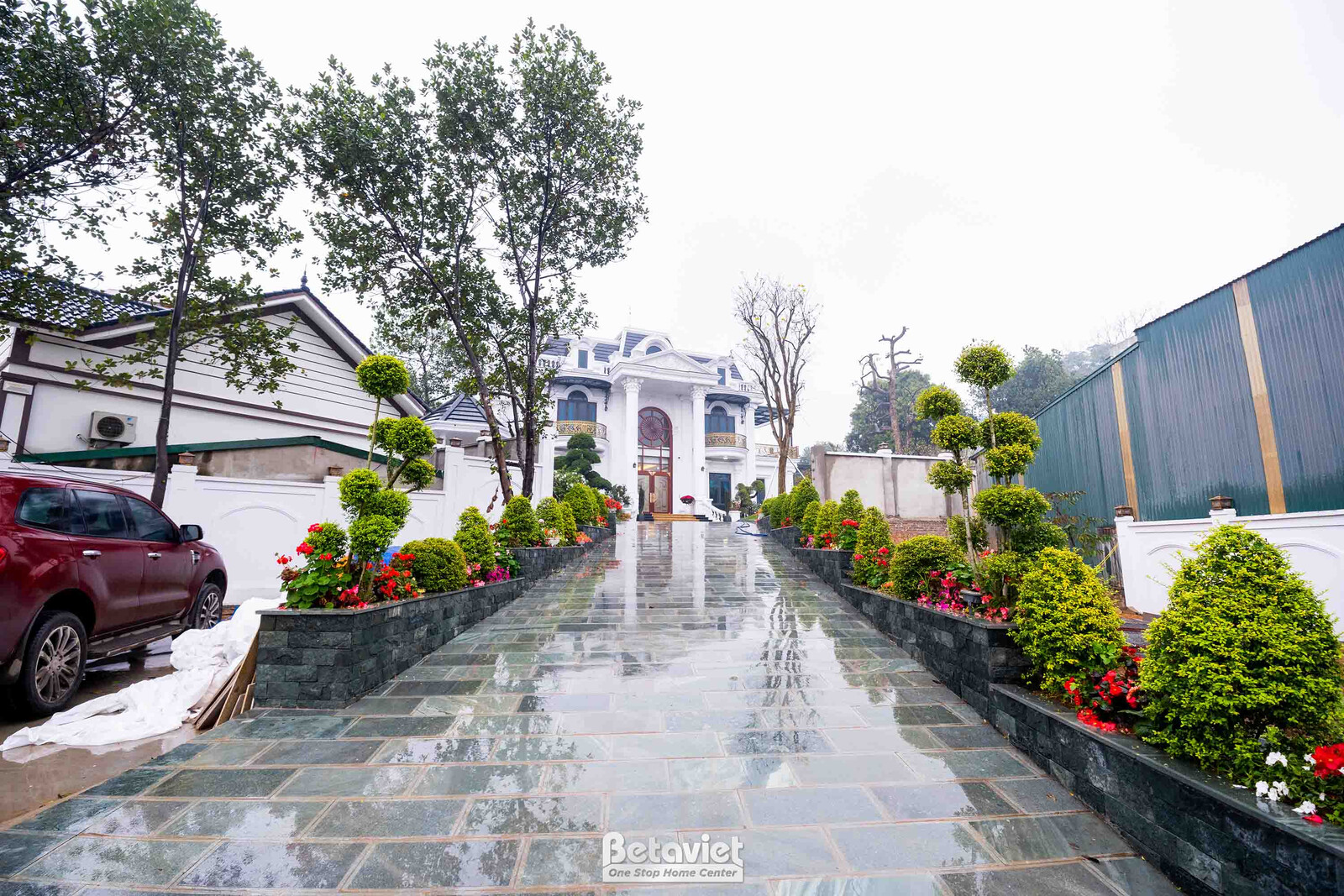 Thi công biệt thự 2 tầng tân cổ điển TC23134, giai đoạn hoàn thành – sảnh chính