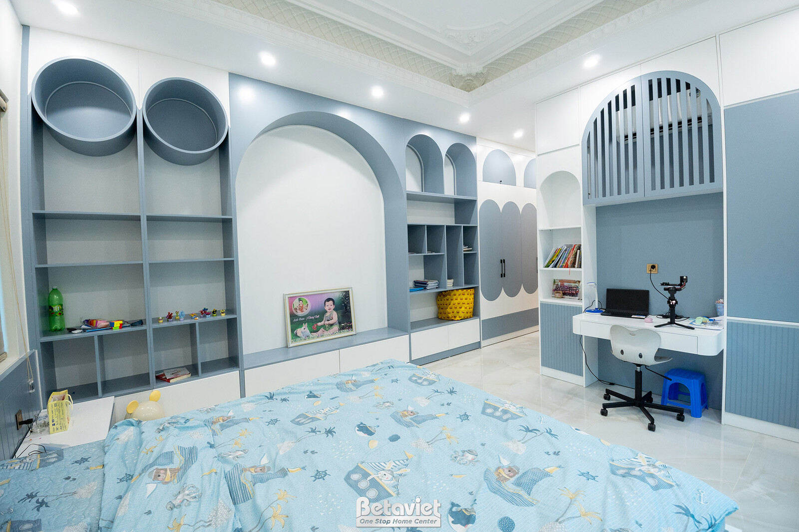 Thi công biệt thự 2 tầng tân cổ điển TC23134, giai đoạn hoàn thành – phòng ngủ (6)
