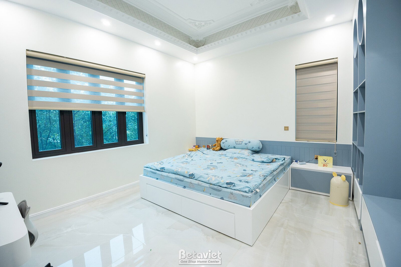 Thi công biệt thự 2 tầng tân cổ điển TC23134, giai đoạn hoàn thành – phòng ngủ