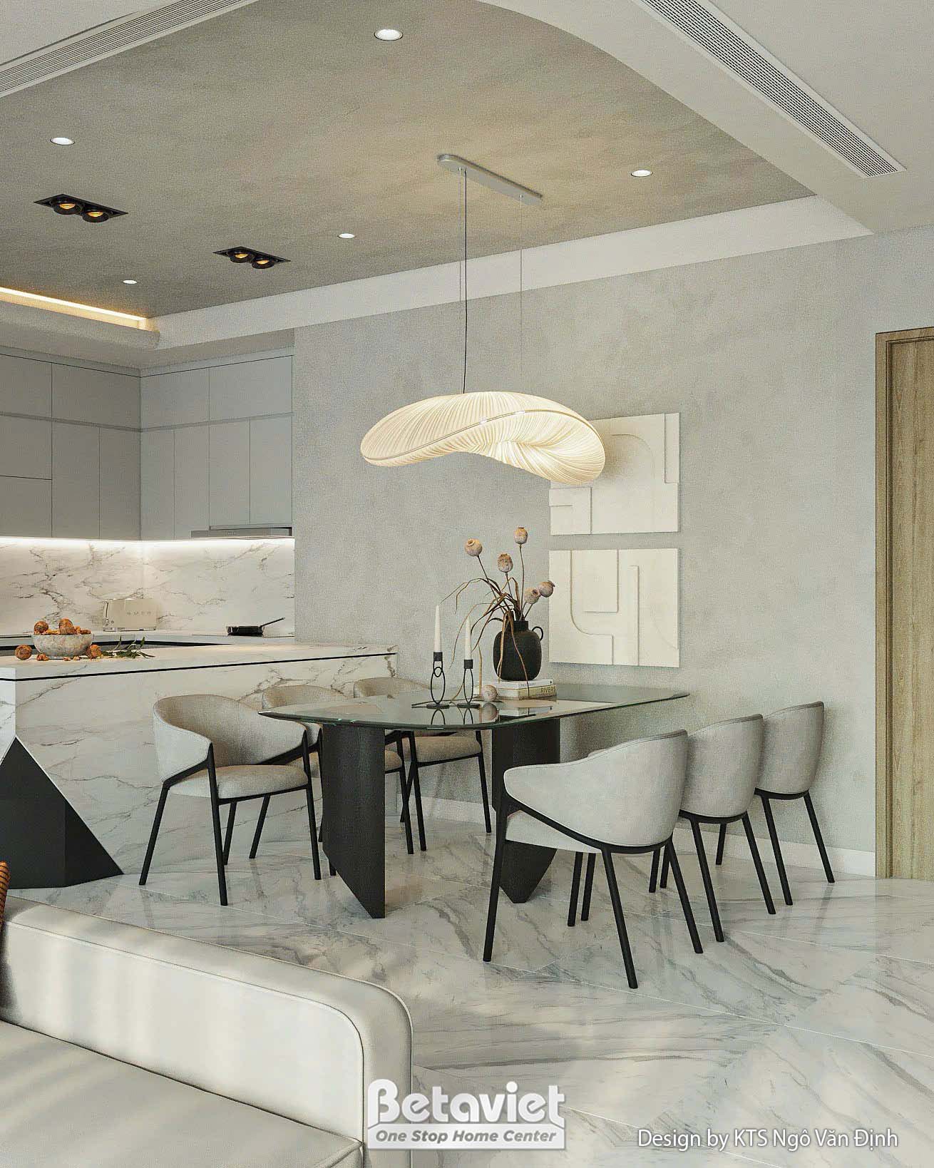 Mẫu nội thất phòng ăn căn hộ hiện đại luxury NT24567