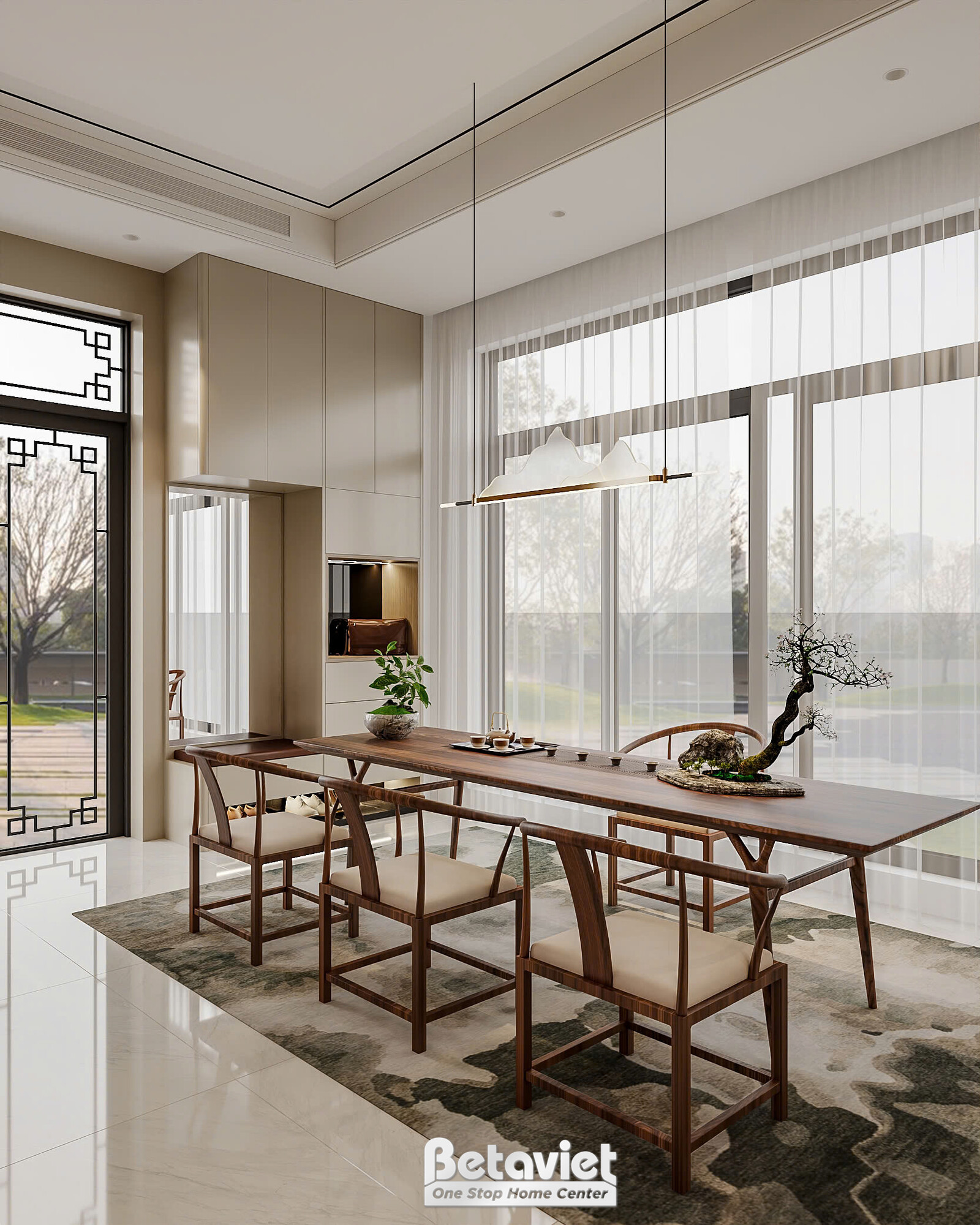 Nội thất phòng khách biệt thự truyền thống NT2008394 – góc nhìn 6