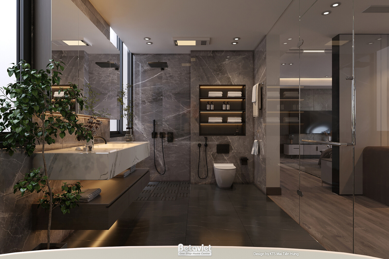 Nội thất phòng ngủ biệt thự hiện đại KT24608 – góc nhìn 13
