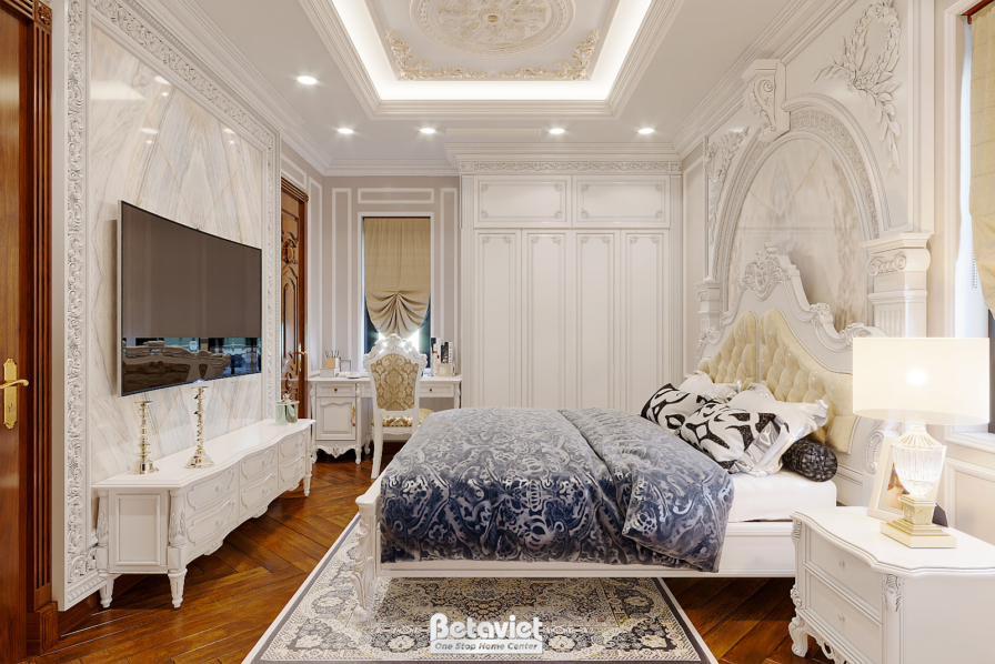 Nội thất phòng ngủ biệt thự tân cổ điển KT20197 – góc nhìn 11