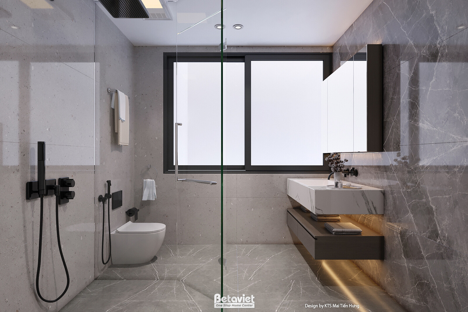 Nội thất phòng tắm biệt thự hiện đại KT24608 – góc nhìn 5