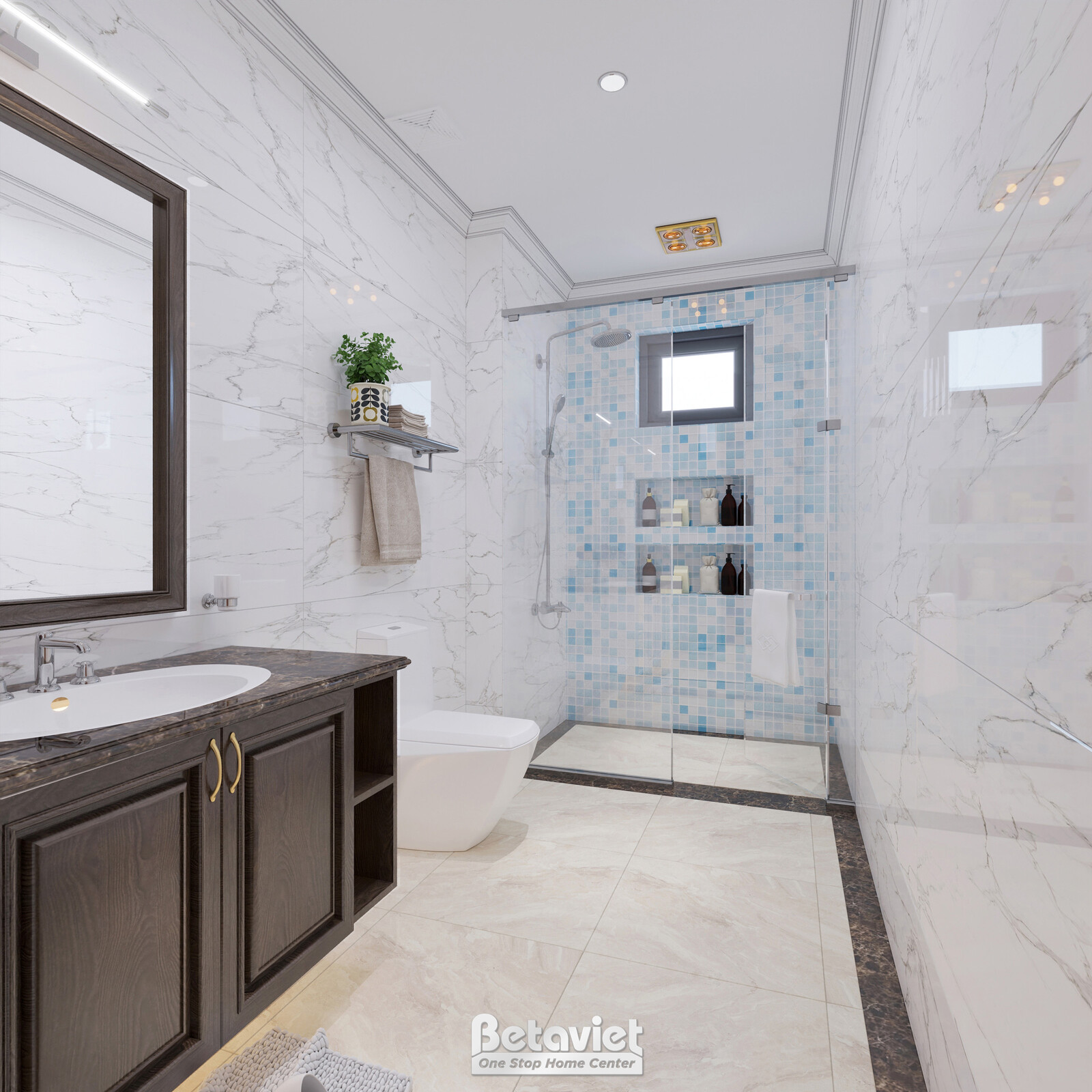 Nội thất phòng tắm biệt thự tân cổ điển KT5509052 – góc nhìn 4