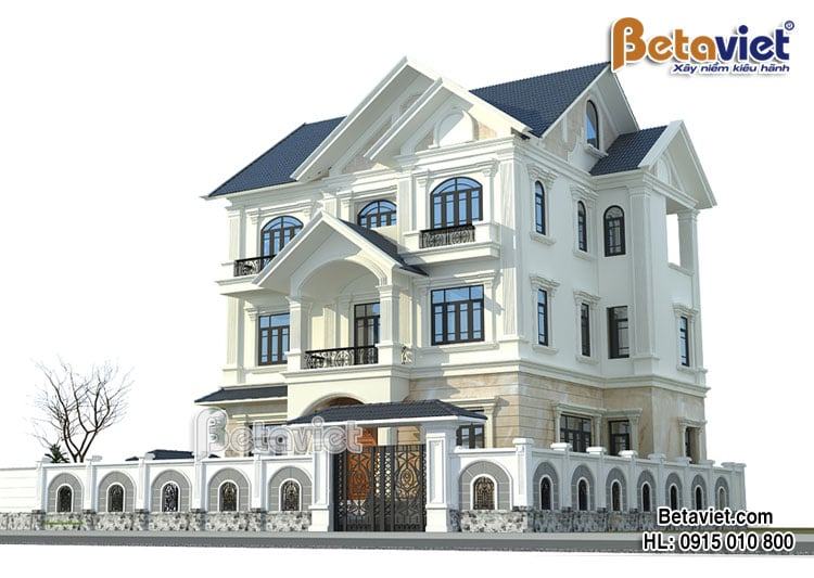 Các mẫu biệt thự tân cổ điển 150m2 đẹp mê mẩn