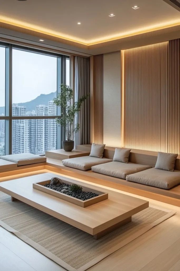 Mẫu thiết kế phòng khách kiểu Nhật Bản đáng để tham khảo