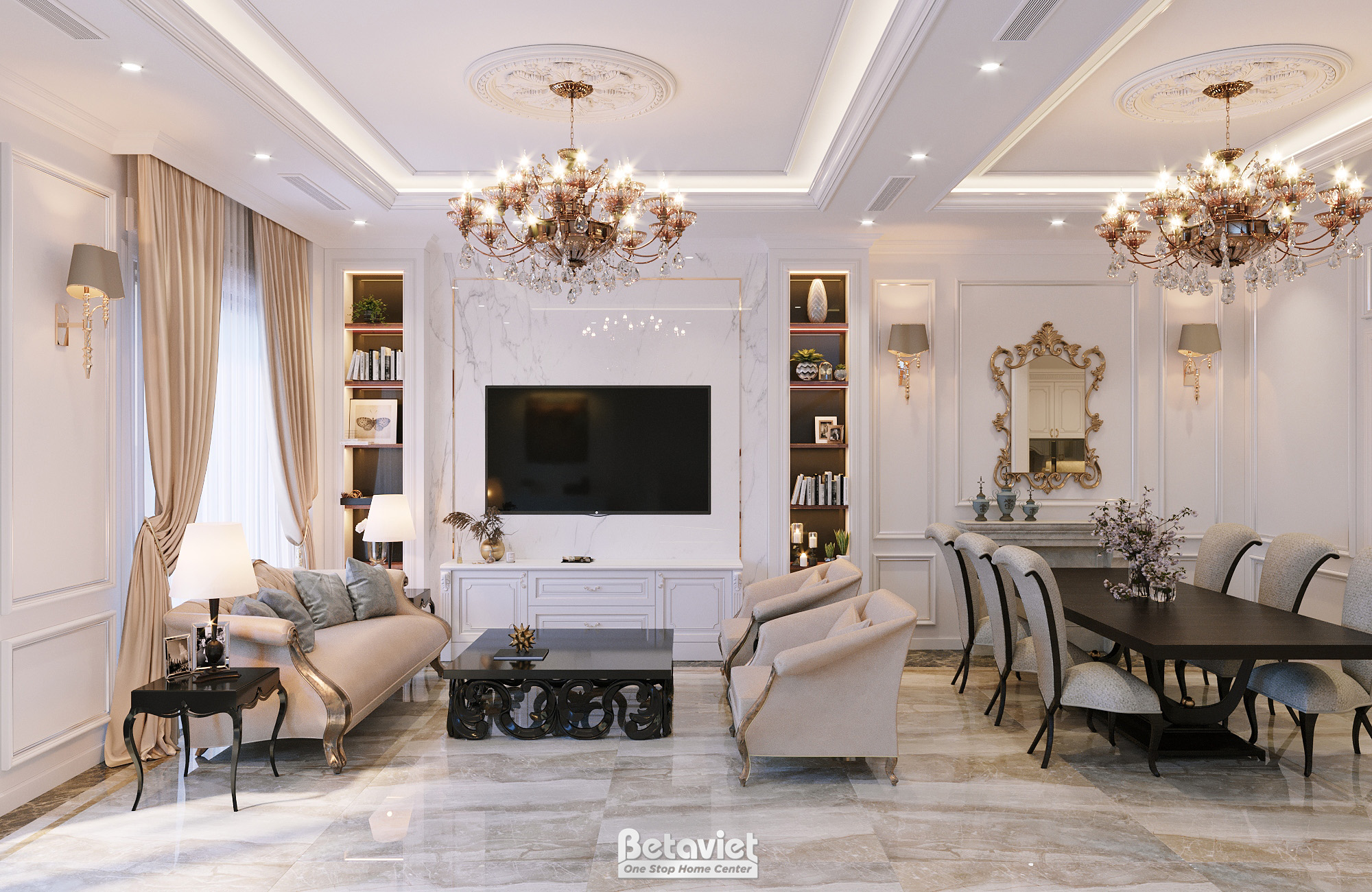 Thiết kế biệt thự nội thất Art Deco KĐT Vinhomes Imperia NT22014
