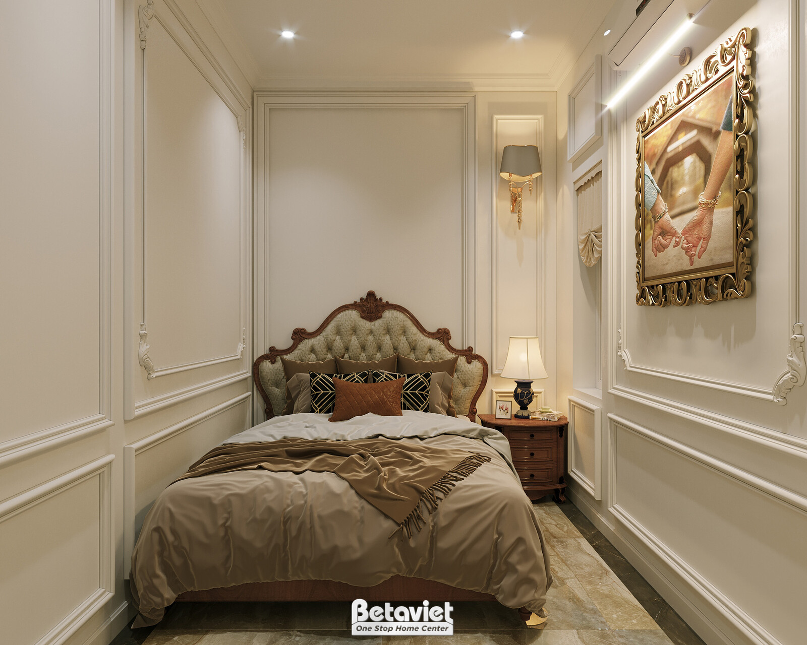 Nội thất phòng ngủ biệt thự Art Deco KT22014 – góc nhìn 3