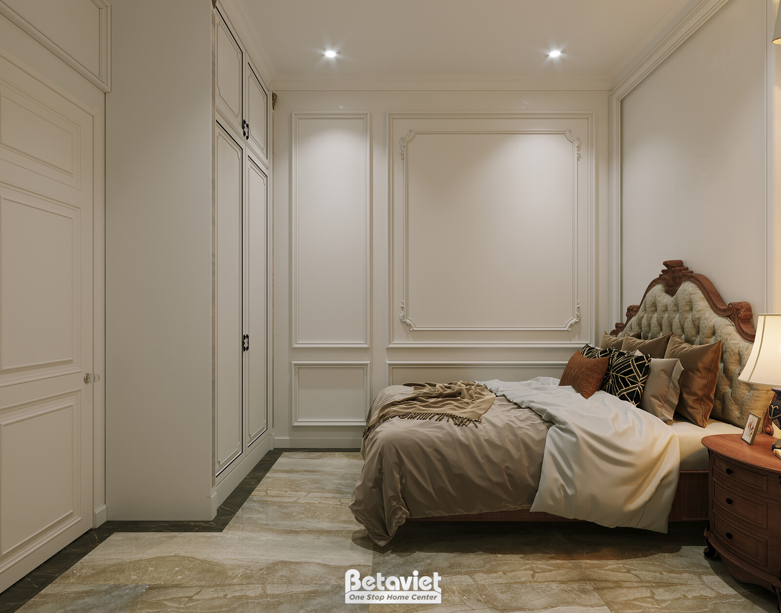 Nội thất phòng ngủ biệt thự Art Deco KT22014 – góc nhìn 14