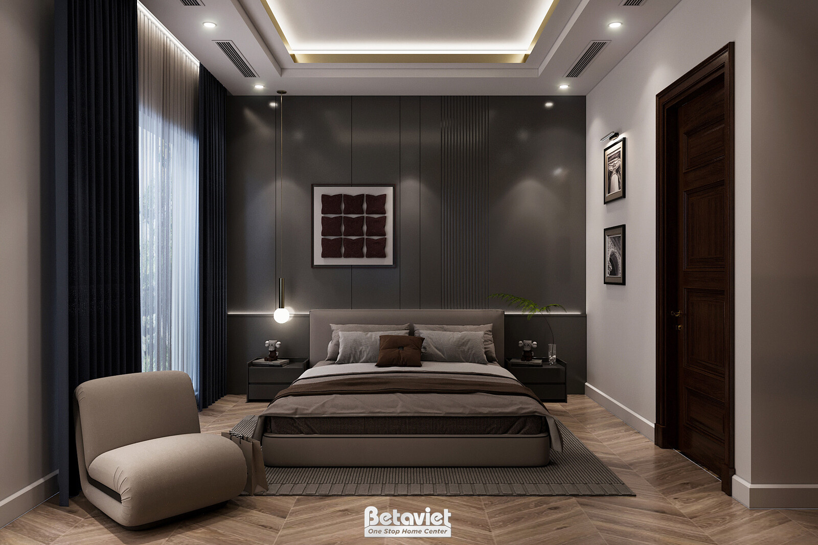 Nội thất phòng ngủ biệt thự hiện đại luxury NT5003639 – góc nhìn 12