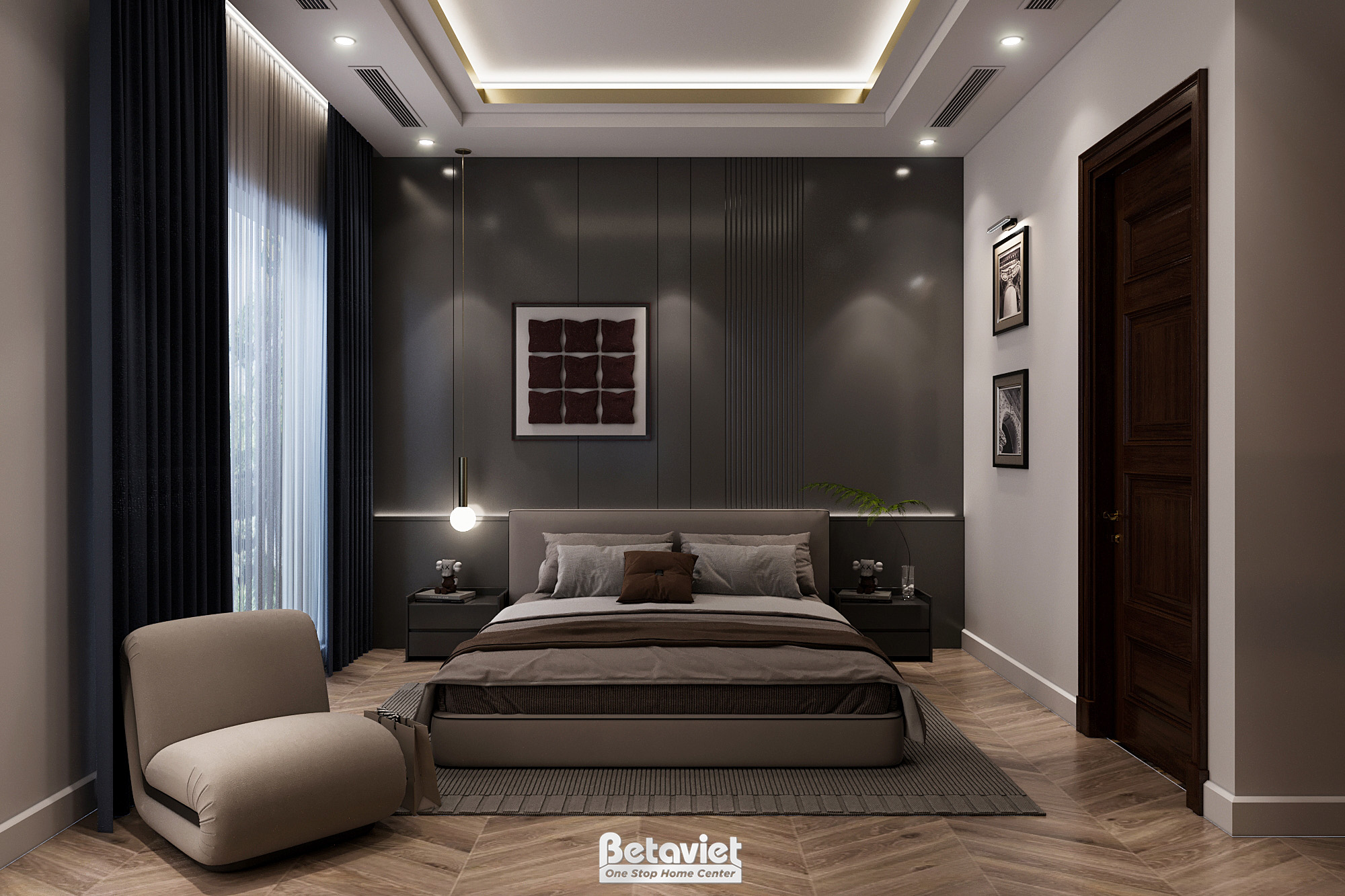 Nội thất biệt thự hiện đại Luxury KĐT Vinhomes Ocean Park 2 NT5003639