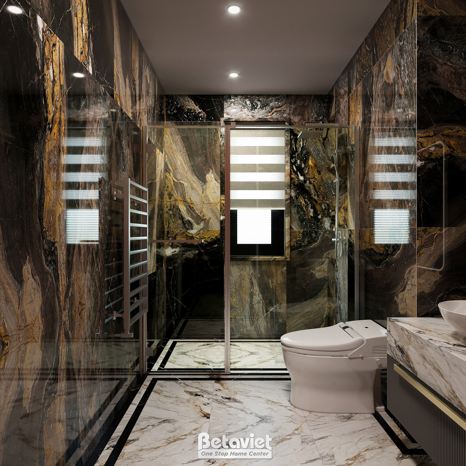 Nội thất phòng tắm biệt thự hiện đại luxury NT5003639 – góc nhìn 2
