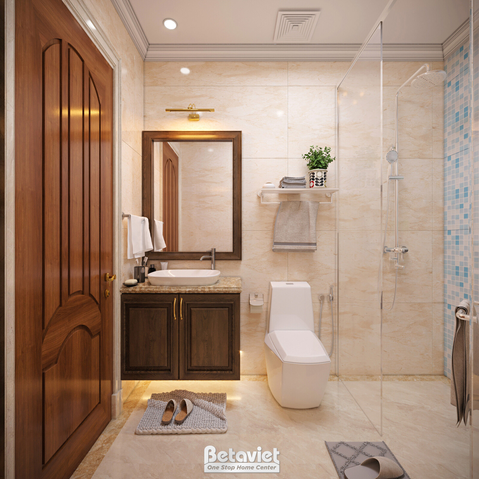 Nội thất phòng tắm biệt thự Art Deco NT21163 – góc nhìn 2