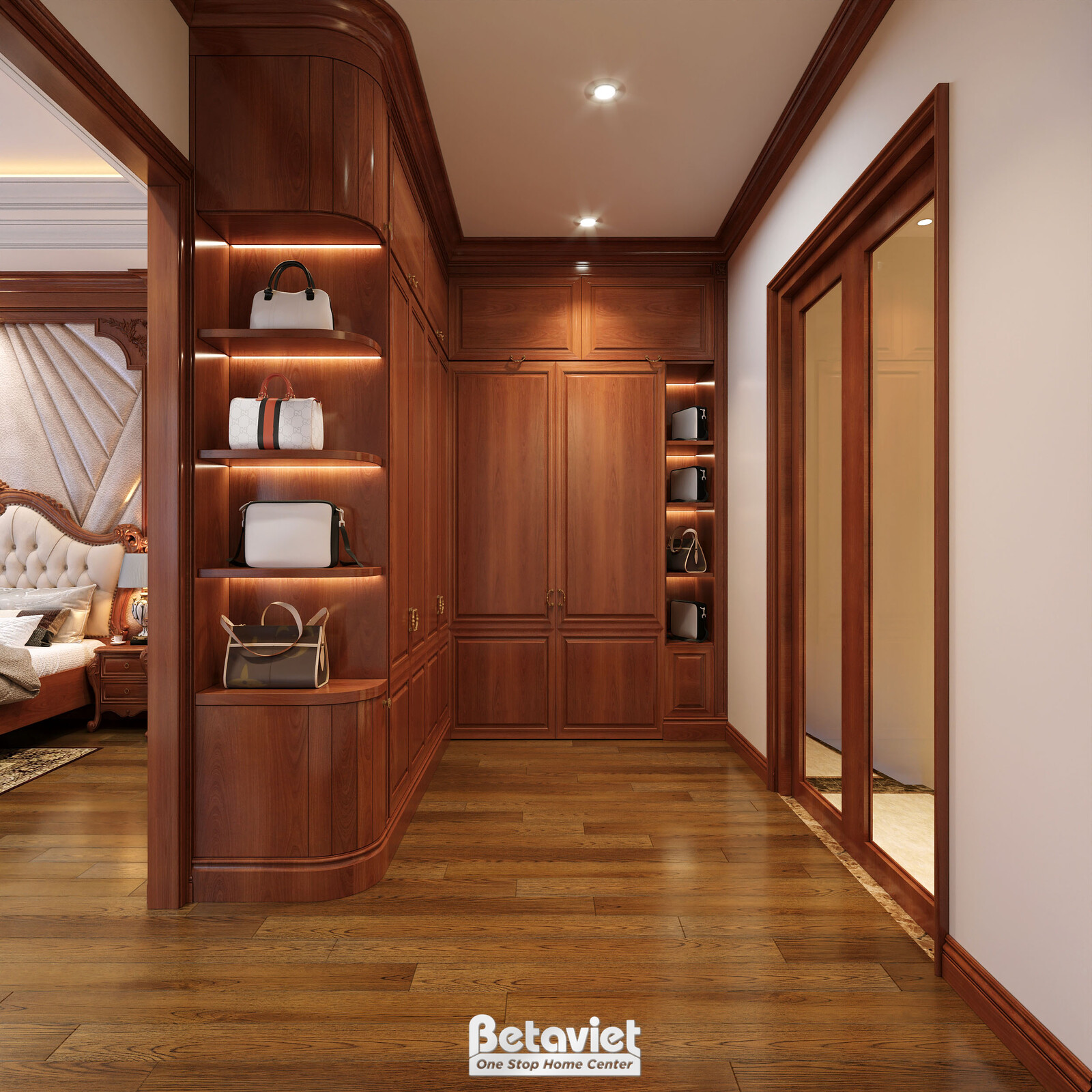 Nội thất phòng ngủ biệt thự tân cổ điển KT21022 – góc nhìn 8