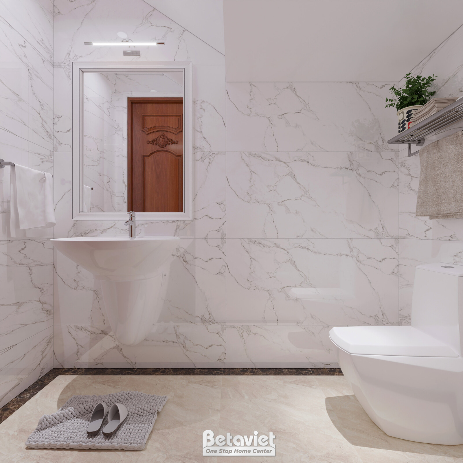 Nội thất phòng tắm biệt thự tân cổ điển KT21022 – góc nhìn 7