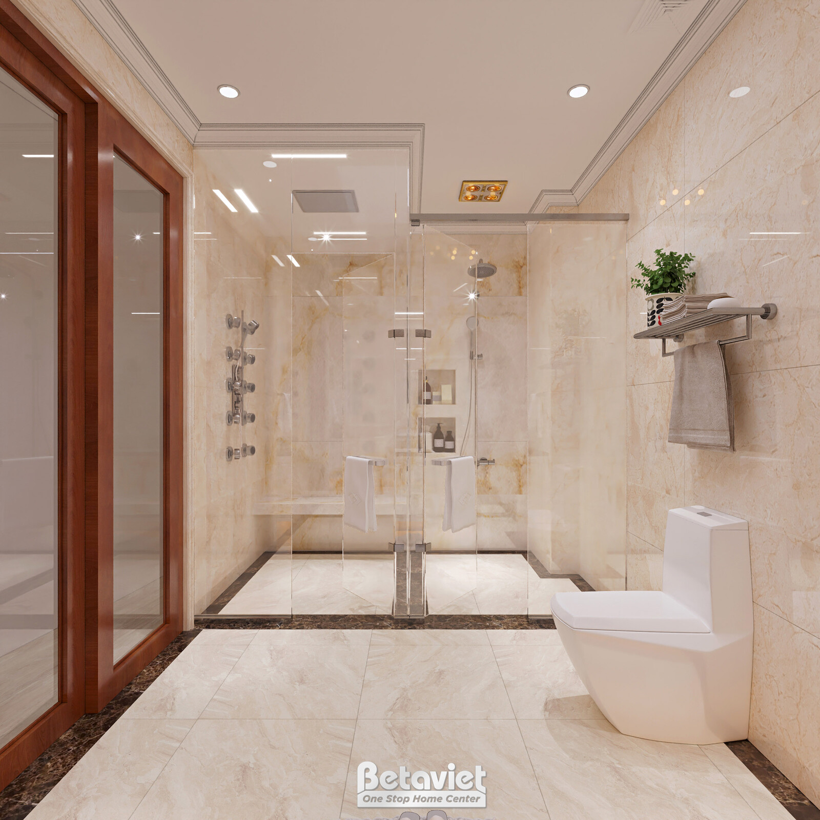 Nội thất phòng tắm biệt thự tân cổ điển KT21022 – góc nhìn 4