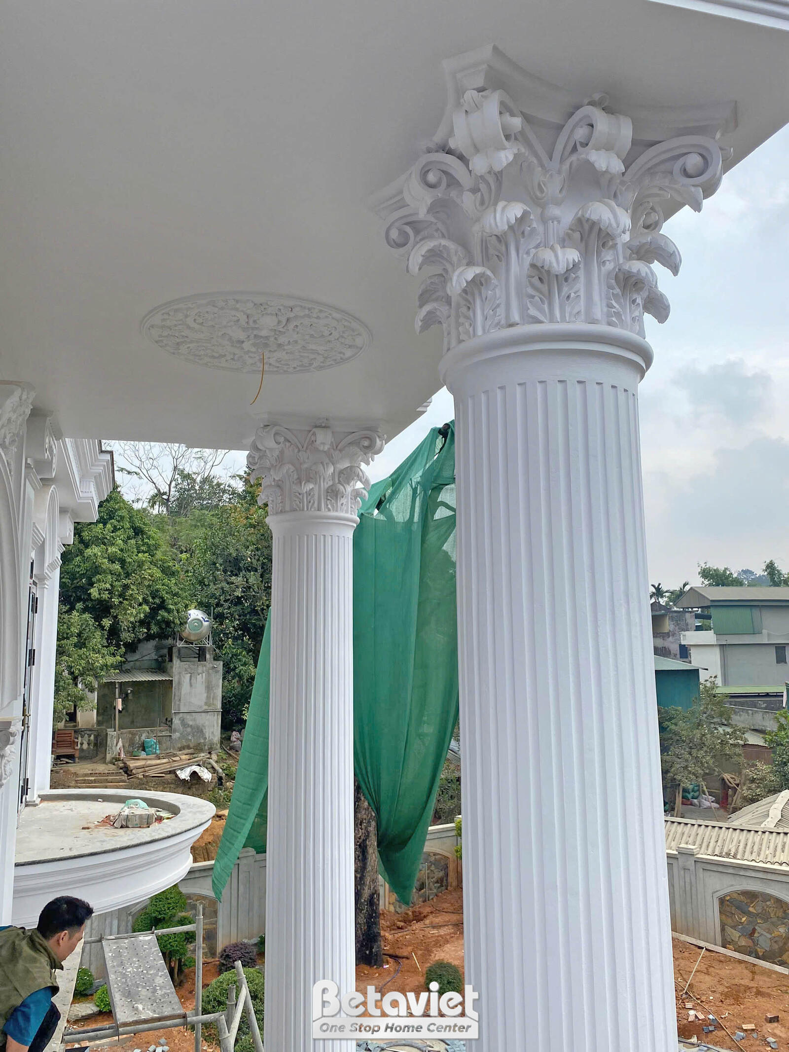 Thi công biệt thự 2 tầng tân cổ điển TC23134, giai đoạn thi công phần thô – ảnh thi công thực tế