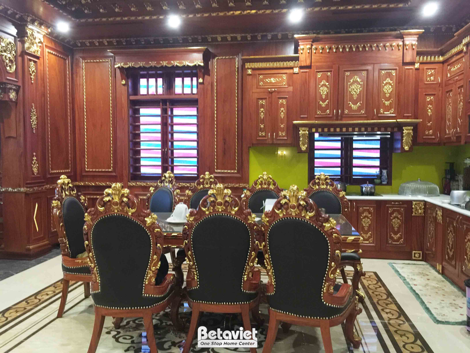 Thi công biệt thự TC24732, giai đoạn hoàn thành – phòng bếp và phòng ăn