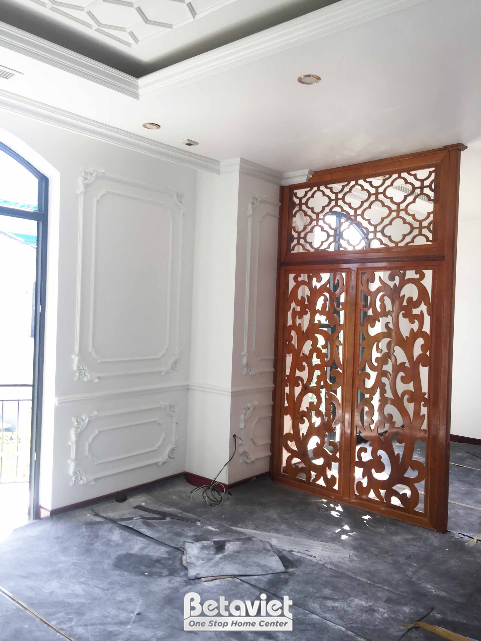 Thi công biệt thự TC24831, giai đoạn thi công nội thất – đại sảnh