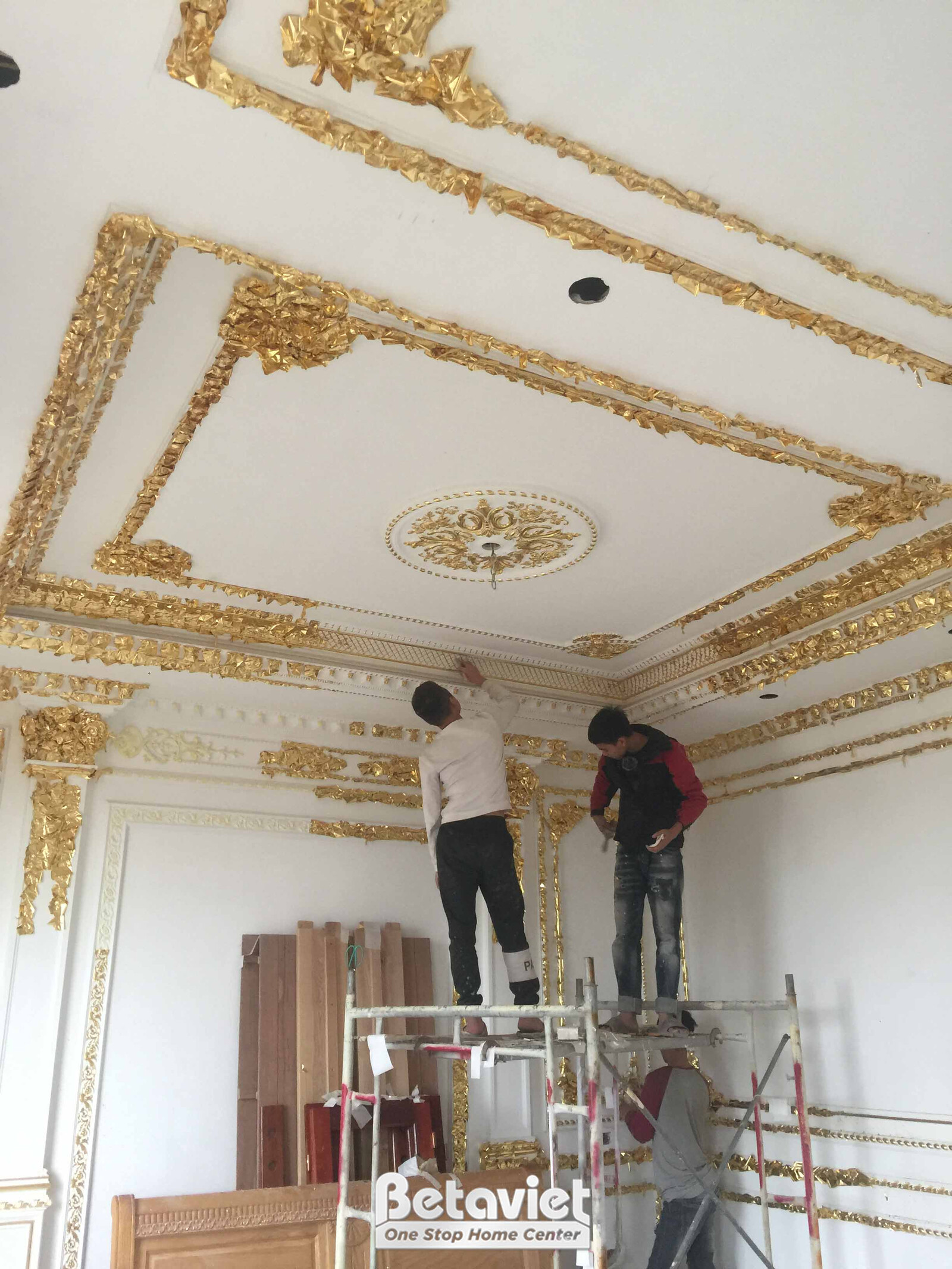 Thi công biệt thự TC24732, giai đoạn thi công nội thất – kết cấu phần thô