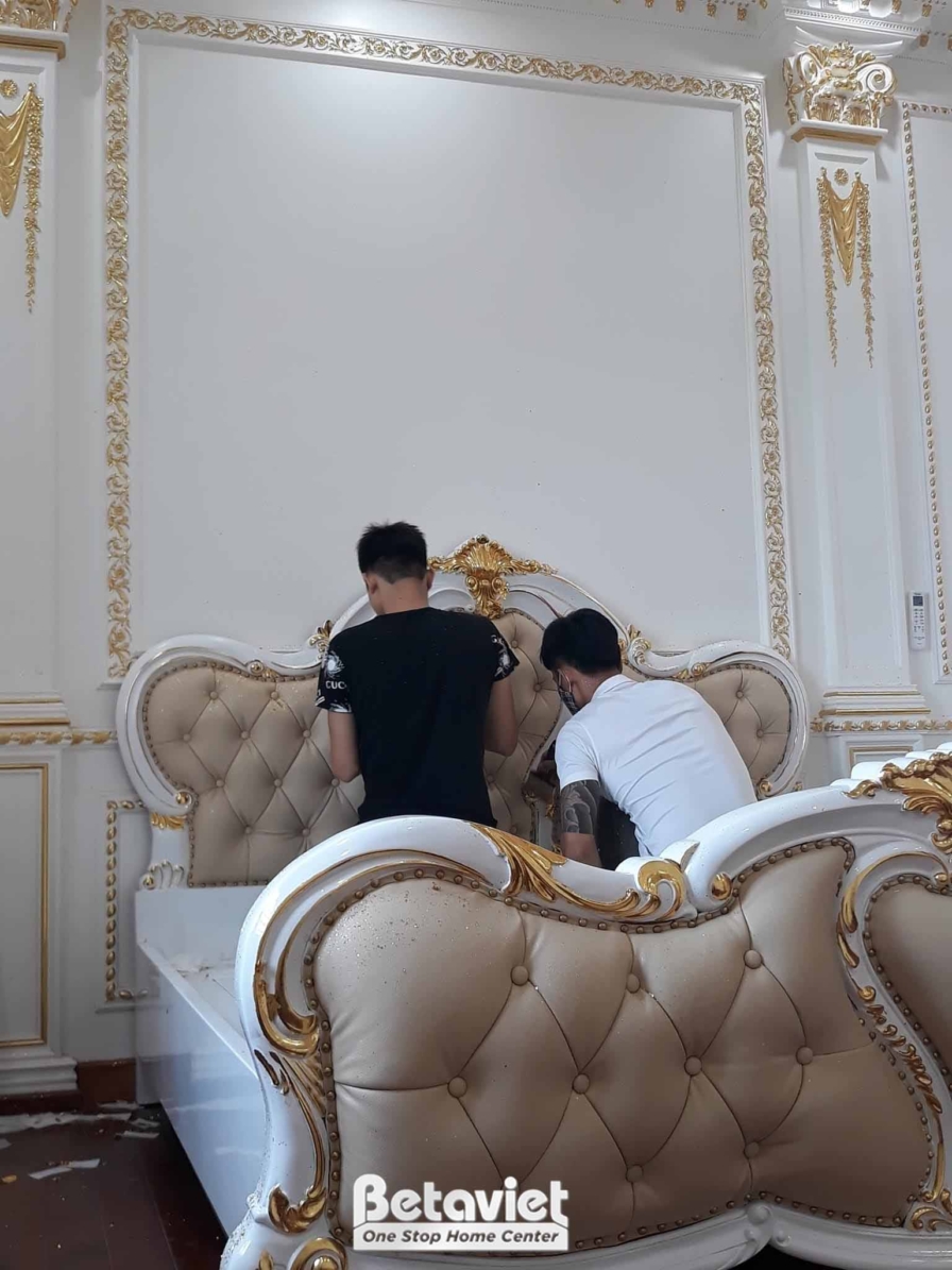 Thi công biệt thự TC24732, giai đoạn thi công nội thất – phòng ngủ