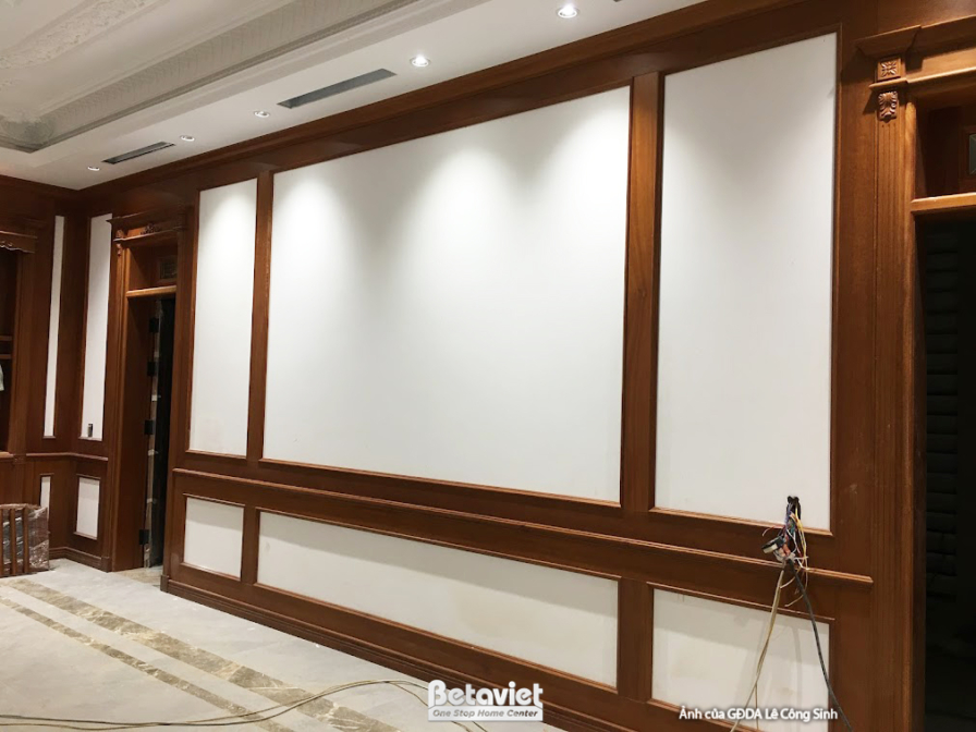 Thi công dinh thự 2 tầng tân cổ điển TC24845, giai đoạn lắp đặt hoàn thiện – chi tiết hoàn thiện