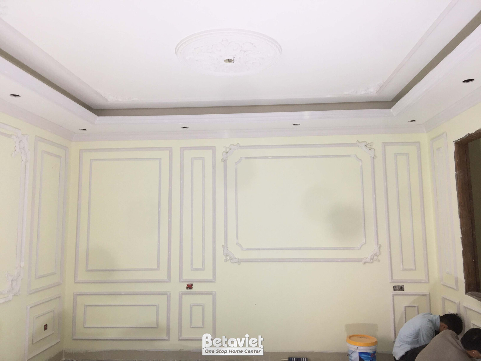 Thi công biệt thự TC24963, giai đoạn thi công nội thất – mặt ngoài công trình