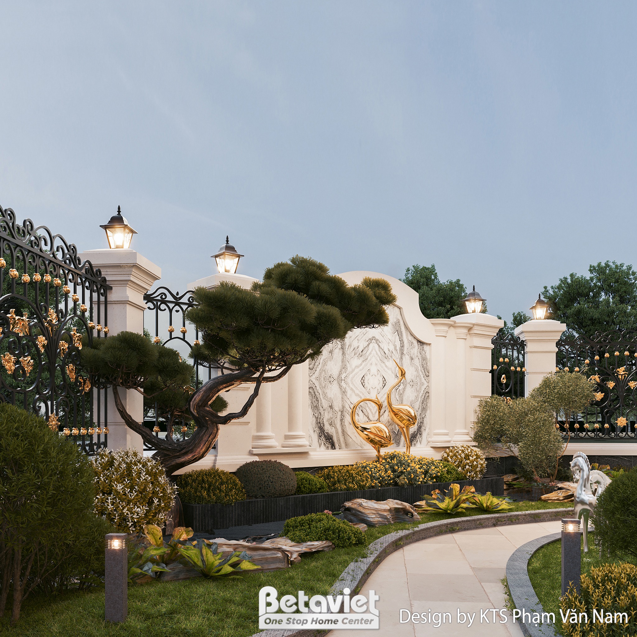 Thiết kế biệt thự khu đô thị Hà Nội khu vực liền kề tân cổ điển KĐT Vinhomes Star City KT24612