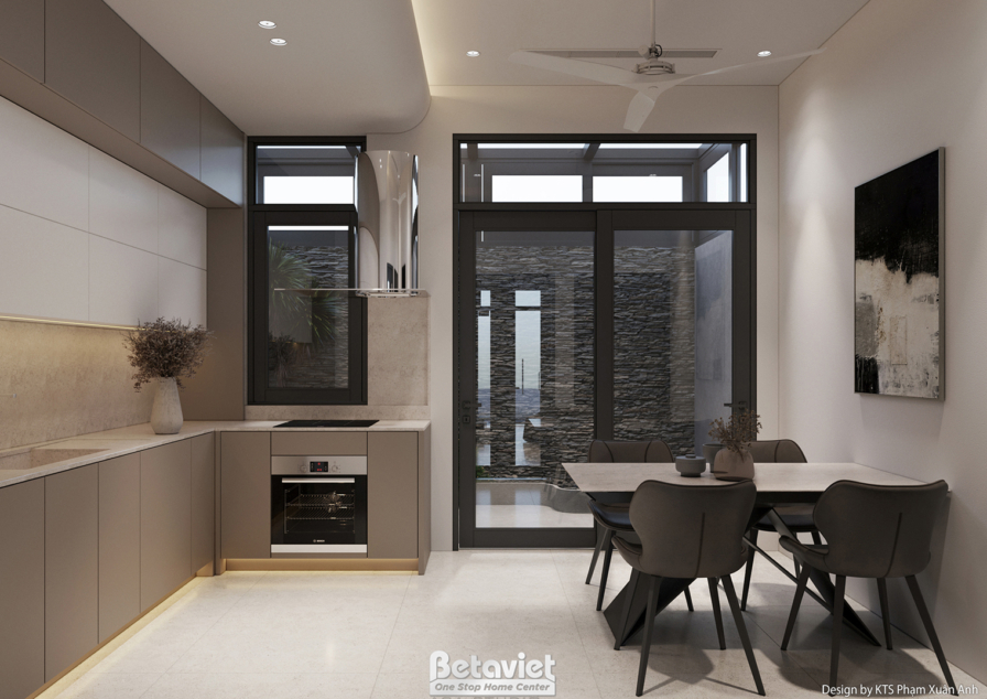 Nội thất phòng bếp biệt thự hiện đại luxury NT24541 – góc nhìn 3
