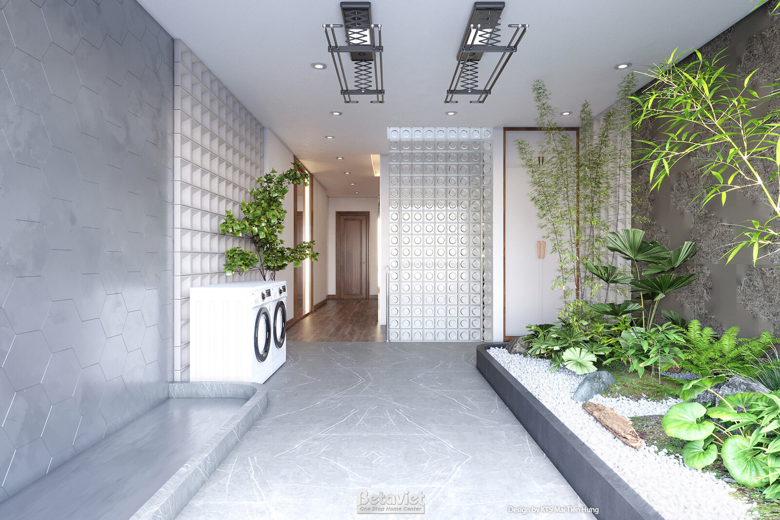 Nội thất giặt ủi biệt thự hiện đại NT24557 – góc nhìn 2