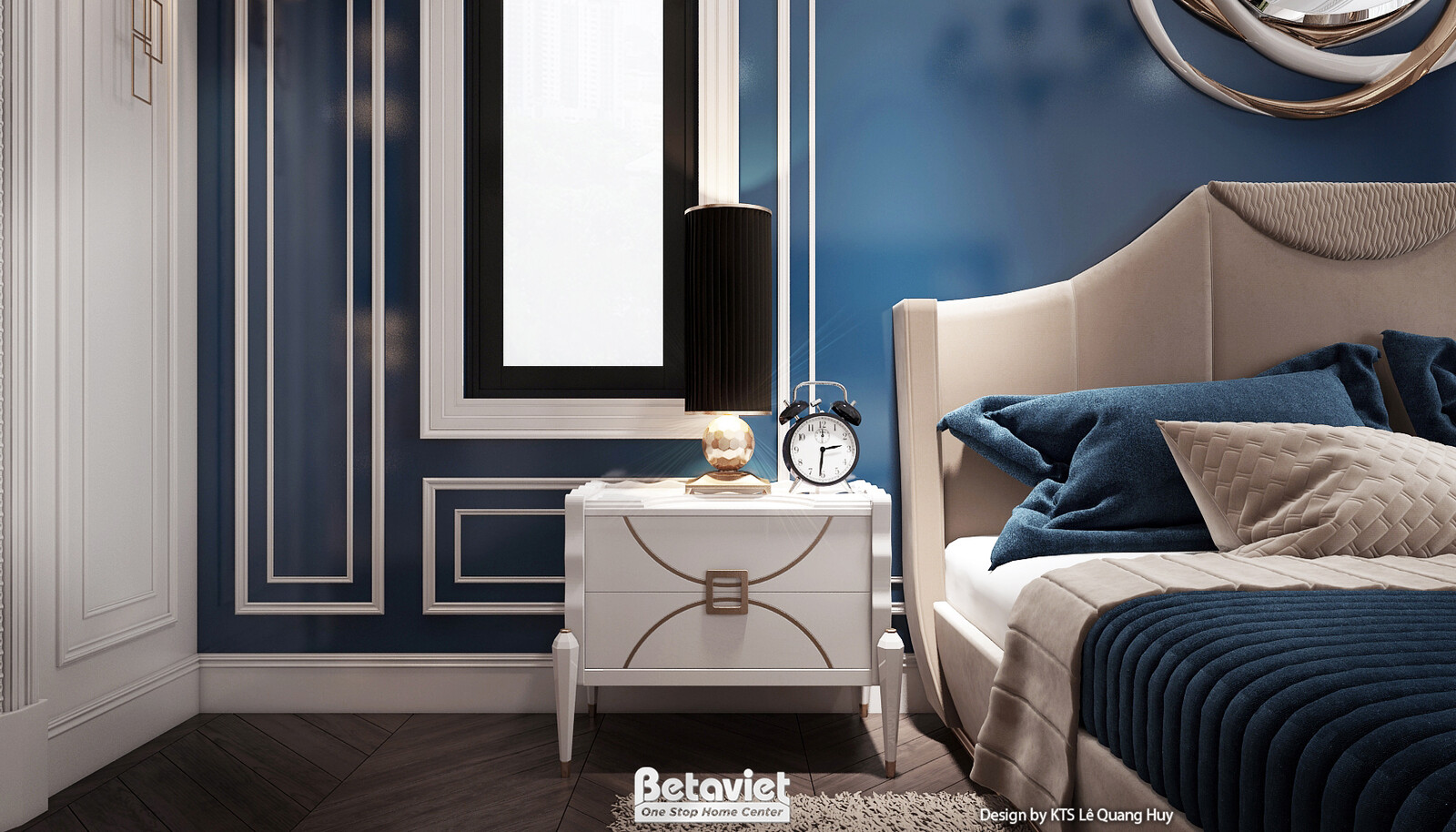 Nội thất phòng ngủ biệt thự Art Deco KT23371 – góc nhìn 9