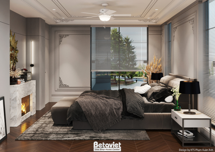 Nội thất phòng ngủ biệt thự hiện đại luxury NT24540 – góc nhìn 2