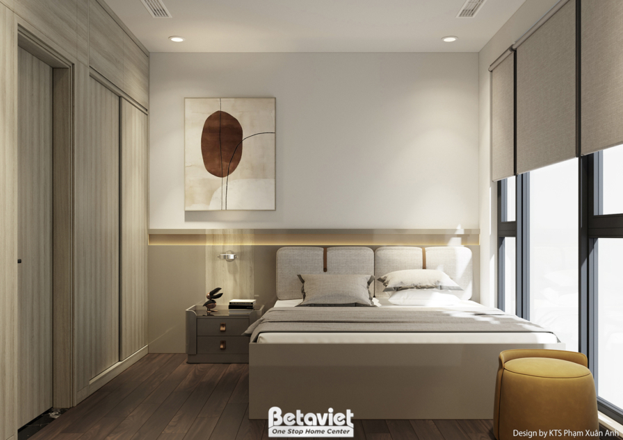 Thiết kế nội thất phòng ngủ KĐT Vinhomes Smart City NT24546