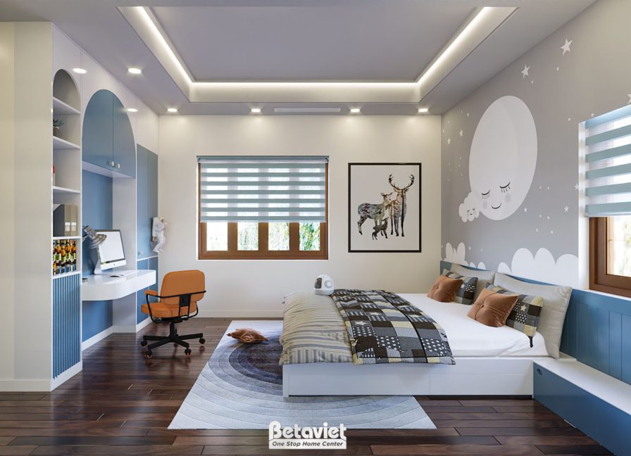 Nội thất phòng ngủ biệt thự tân cổ điển KT19024 – góc nhìn 11