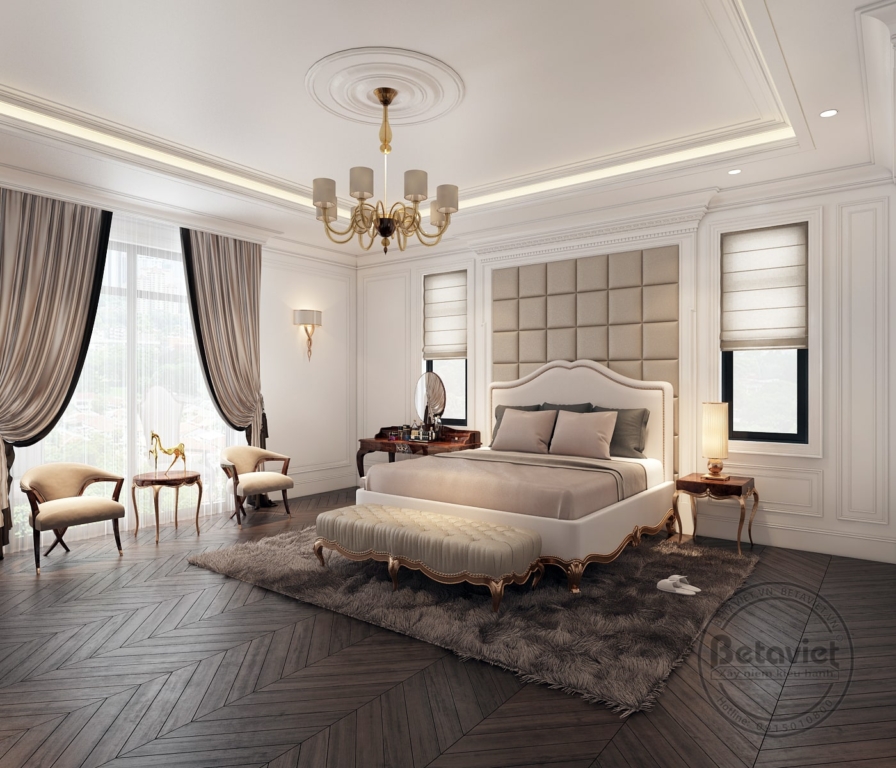 Nội thất phòng ngủ dinh thự tân cổ điển NT24531 – góc nhìn 2