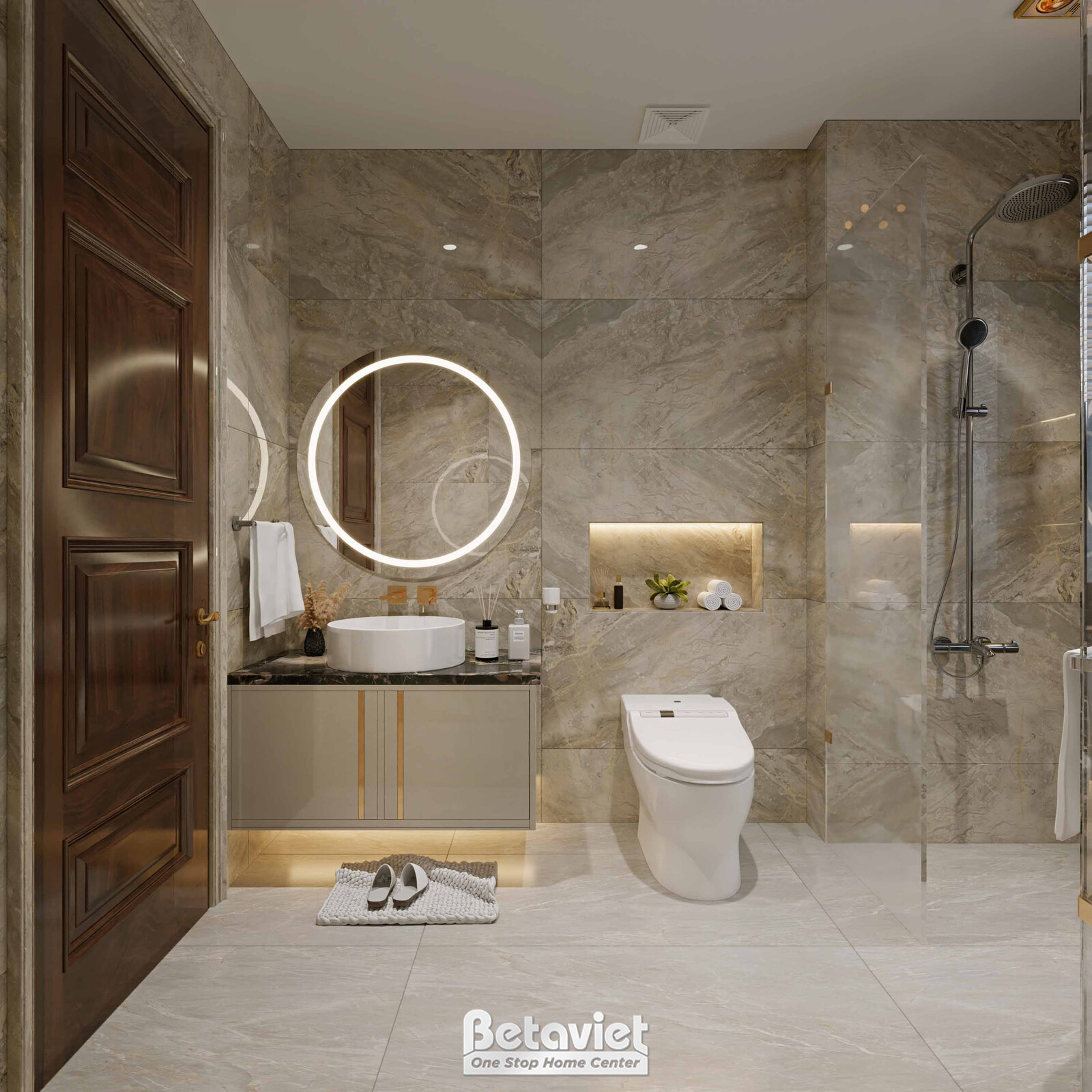 Nội thất phòng tắm biệt thự hiện đại luxury KT24010 – góc nhìn 7