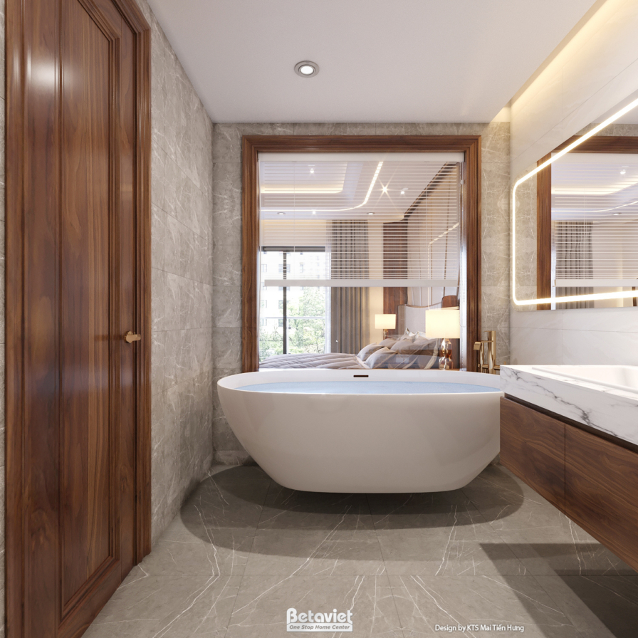 Nội thất phòng tắm biệt thự hiện đại NT24557 – góc nhìn 2