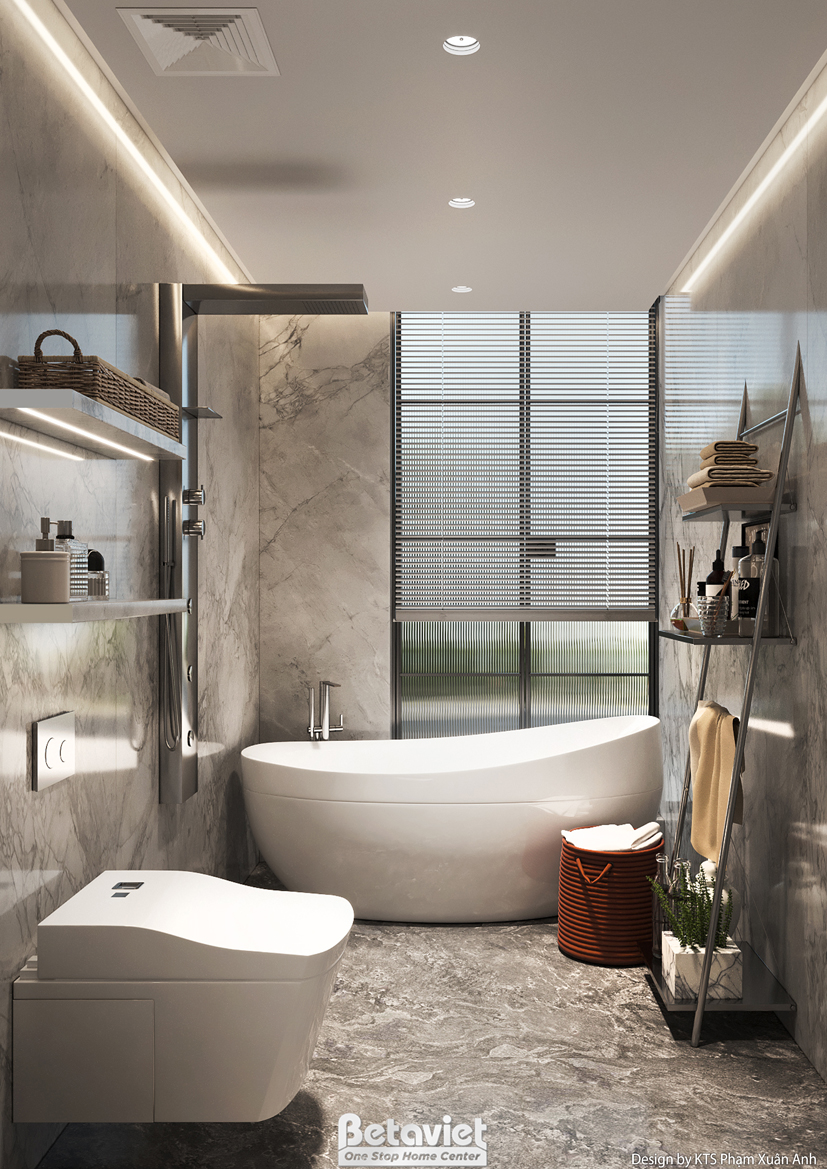 Thiết kế nội thất phòng tắm biệt thự KĐT Park City NT24540