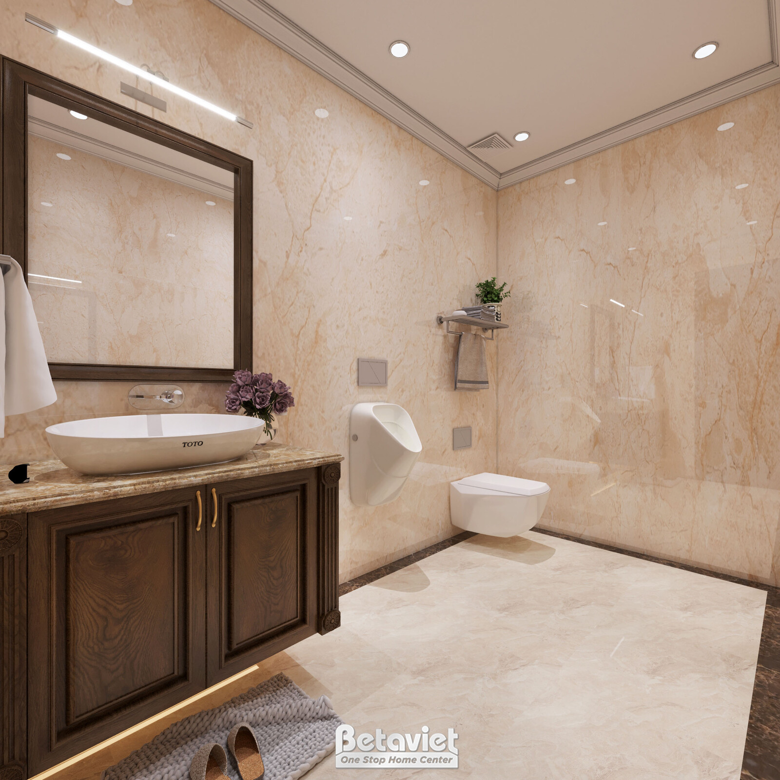 Nội thất phòng tắm biệt thự tân cổ điển NT21196 – góc nhìn 4