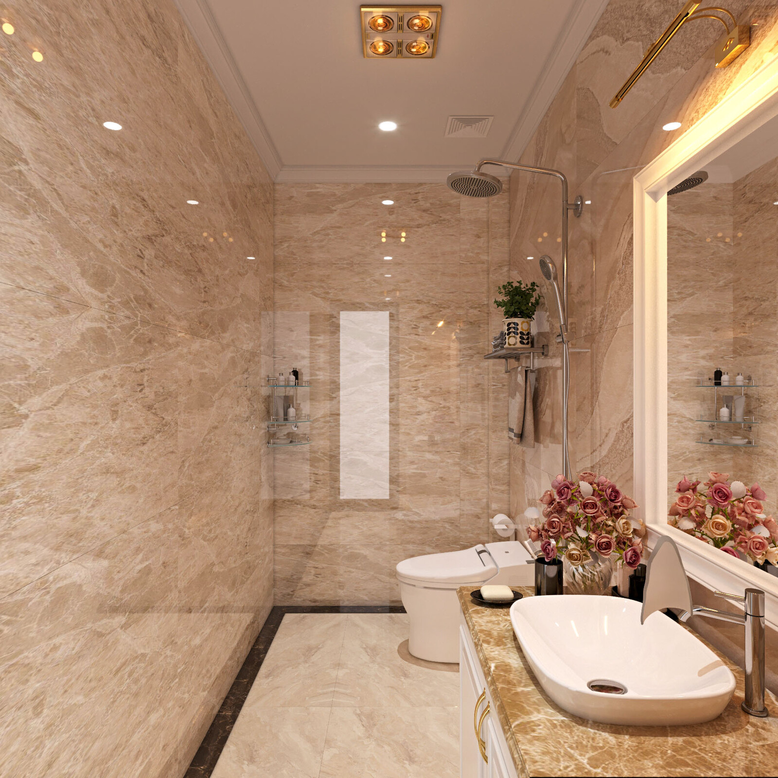 Nội thất phòng tắm biệt thự tân cổ điển NT21079 – góc nhìn 4