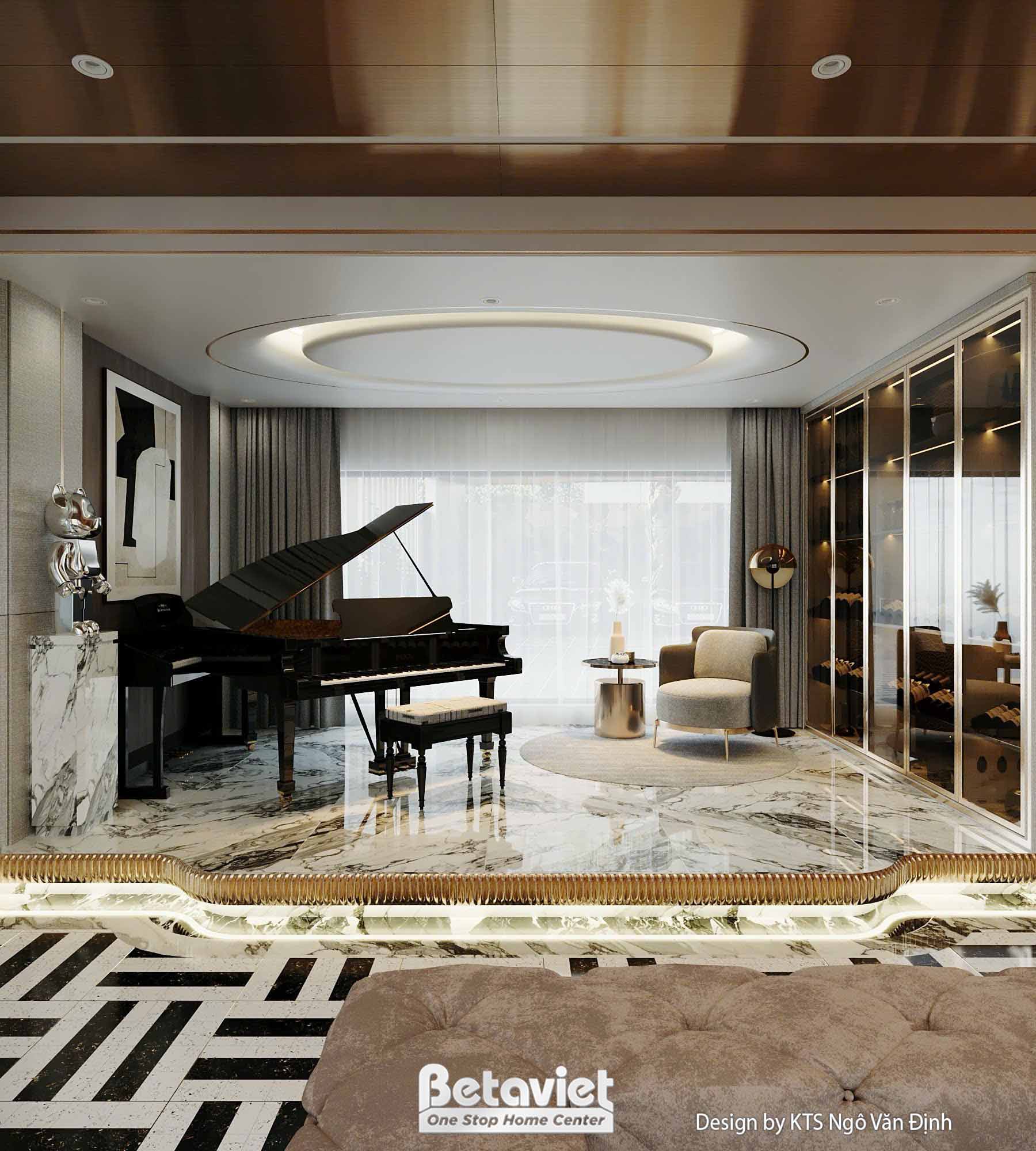 Mẫu thiết kế nội thất biệt thự cho căn hộ penthouse hiện đại luxury NT24565