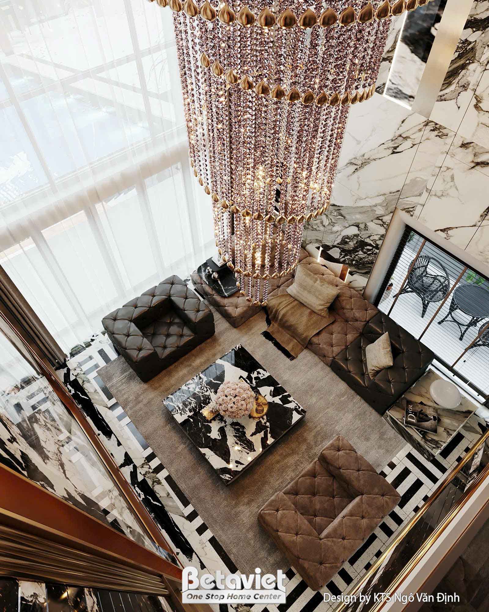 Mẫu thiết kế nội thất biệt thự căn hộ penthouse hiện đại luxury NT24565