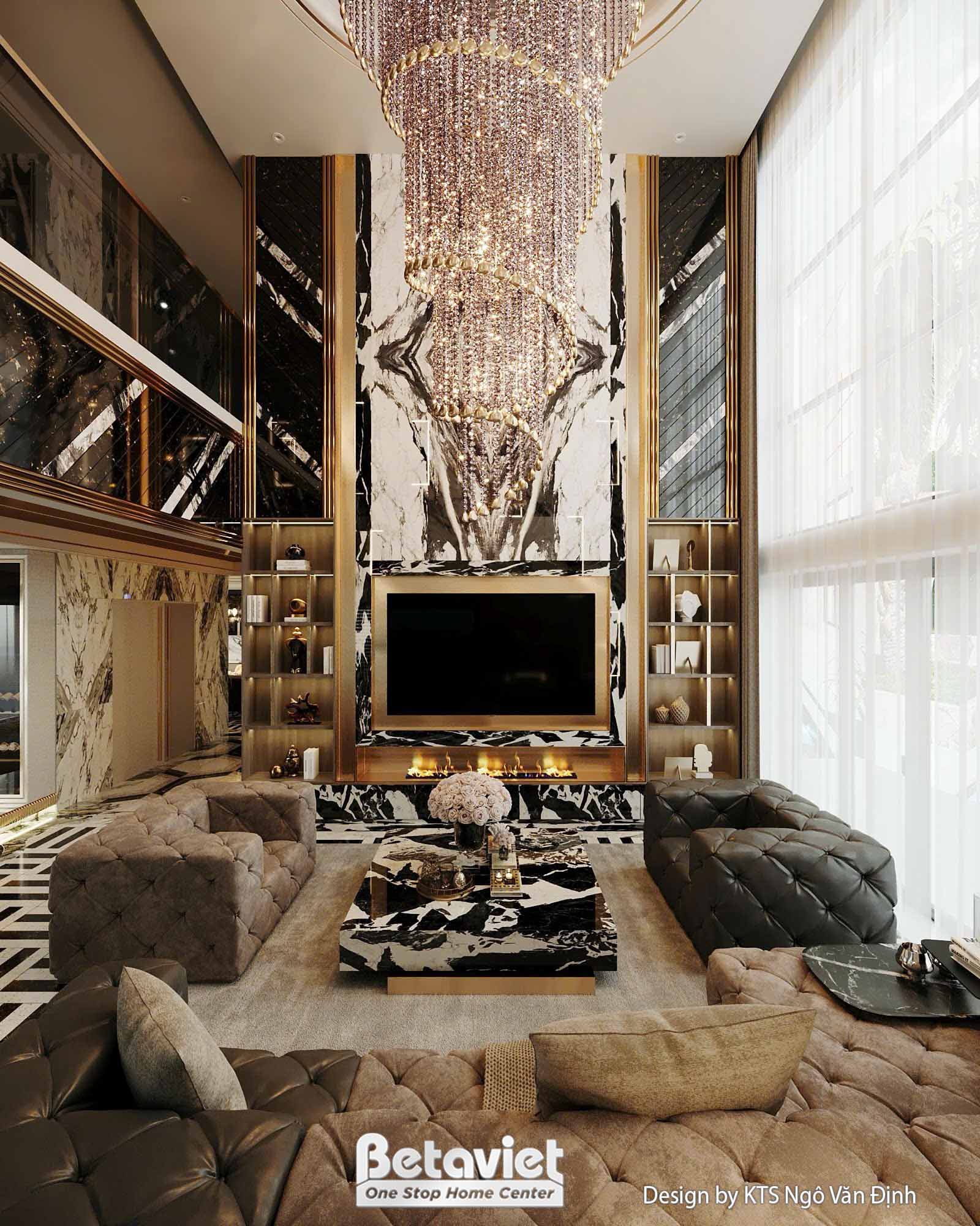 Mẫu thiết kế nội thất căn hộ penthouse hiện đại luxury NT24565